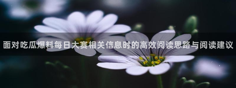 911吃瓜网:面对吃瓜爆料每日大赛相关信息时的高效阅读思路与阅读建议